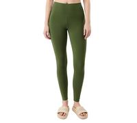 MANDALA Yogatight de mujer de talle alto y largo completo verde oscuro | S
