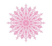 mandalas aislados de moda Calcomanías de grabado 54.6x54.6cm Removible sin dejar pegamento Rosa