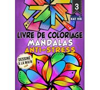 Mandalas Anti-Stress : Livre de coloriage pour adultes, adolescents et enfants - Mandala carré: Grands motifs aux lignes épaisses pour la détente, la ... imprimées sur un seul côté | 8.5 x 11 pouces