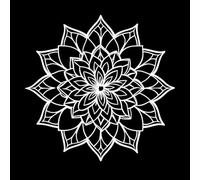 mandalas bohemios Calcomanías de pared de papel adhesivo 42x43cm Fácil instalación Blanco