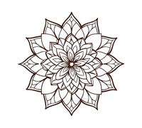 mandalas bohemios Pegatinas de tallado fino 67.2x68.8cm Impermeable Café