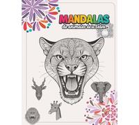 Mandalas de la selva Vol. 2: reptiles, simios, felinos y grandes herbívoros: Libro para colorear para adultos | Antiestrés, concentración y creatividad con ilustraciones detalladas de fauna salvaje