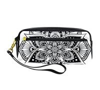 Mandalas - Estuche para lápices de colores, bolsa de piel sintética con cremallera para niños, niñas, suministros escolares y de oficina