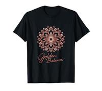 Mandalas florales equilibrio dorado oro rosa Lotus Art Camiseta