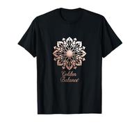 Mandalas florales equilibrio dorado oro rosa Lotus Art Camiseta