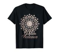 Mandalas florales equilibrio dorado oro rosa Lotus Art Camiseta
