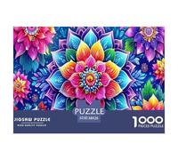 Mandalas Florales para Toda la Familia (1000 Unidades): diseño Colorido de Mandalas para Mujeres, Hombres y Adultos (38 x 26 cm, 1000 Unidades)