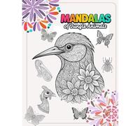 Mandalas of Jungle Animals - Birds, Beetles & Butterflies Mandala Coloring Book for Adults: Relaxing line-art designs • single-sided pages • stress ... • ideal for colored pencils • 8.5×11 in