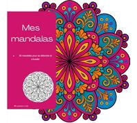 Mandalas pétillants - Livre de coloriage anti-stress: 30 mandalas uniques | Format carré 6x6 pouces | Pages recto avec feuille protectrice pour colorier sans transfert