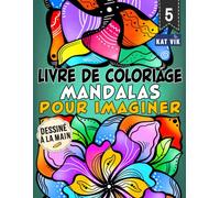 Mandalas pour Imaginer : Livre de coloriage pour adultes, adolescents et enfants - Mandala carré: Grands motifs aux lignes épaisses pour la détente, ... imprimées sur un seul côté | 8.5 × 11 pouces