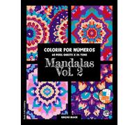 Mandalas Vol. 2 • Colorir por Números • 60 PIXEL QUESTS x 24 Tons (Edição Black): Livro de colorir em pixel art com 60 mandalas lindas para colorir, ... para adultos e adolescentes #duduquests