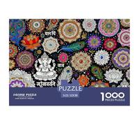 Mandalas y estatuas Indias Puzzle De Madera Impermeable DIY Puzzles De 1000 Piezas Regalos para Adultos Divertido Rompecabezas Juegos Desafiantes