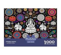 Mandalas y estatuas Indias Puzzle De Madera Impermeable Puzzles De 1000 Piezas para Adultos Imposible Rompecabezas Juegos Educativos