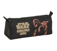 Mandalorian & GROGU - Portatodo con Cremallera y Compartimiento, Estuche Infantil, Estuche Niño, Ideal para Niños en Edad Escolar, Cómodo y Versátil, Calidad y Resistencia, 21x7x8 cm
