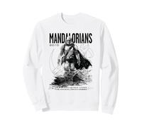 Mandalorian The Mandalorian Creed Sudadera, Unisex para Adultos, Blanco, L