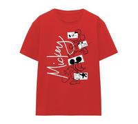 mandarin creative ltd Camiseta para Mujer con Formas geométricas de Mickey Mouse, Color Rojo, Talla XXL, Rosso, XXL