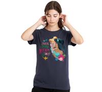 mandarin creative ltd Disney Princess Cinderella, Jasmine Making Every Dream Count Ladies T Shirt, Deep Navy Camiseta, Azul Marino Profundo, XXL para Mujer