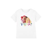 mandarin creative ltd Disney Princess True, Be You Ariel, Moana, and Rapunzel Girls T Shirt Camiseta, Blanco, 3-4 años para Niñas