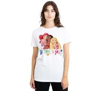 mandarin creative ltd Disney Princess True, Be You Ariel, Moana, and Rapunzel Ladies T Shirt, White Camiseta, Blanco, S para Mujer