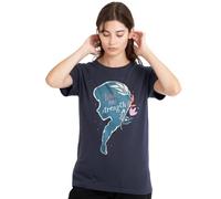mandarin creative ltd Frozen Find Your Strength Anna Silhouette Ladies T Shirt, Deep Navy Camiseta, Azul Marino Profundo, M para Mujer