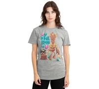 mandarin creative ltd Guardians of The Galaxy in Full Bloom Ladies T Shirt, Athletic Heather Camiseta, Gris, XL para Mujer