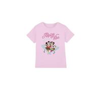 mandarin creative ltd Mickey Mouse Alpine Vibes Girls T Shirt Camiseta, Rosa, 3-4 Años para Niñas