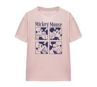 mandarin creative ltd Mickey Mouse Pixelated - Camiseta para Mujer, Color Rosa, Talla S, Rosa, S