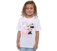mandarin creative ltd Minnie Mouse 3rd Birthday Girls T Shirt Camiseta, Blanco, 3-4 años para Niñas