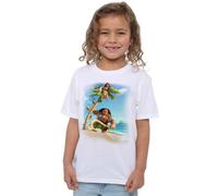 mandarin creative ltd Moana Poster Girls T Shirt Camiseta, Blanco, 3-4 años para Niñas