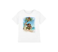 mandarin creative ltd Moana Poster Girls T Shirt Camiseta, Blanco, 5-6 años para Niñas