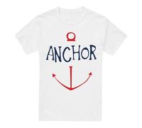 mandarin creative ltd One Piece Sketch Anchor Simple T Shirt Camiseta, Blanco, XXL Unisex Adulto