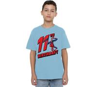 mandarin creative ltd Spiderman Birthday 11 Unisex Kids T Shirt Camiseta, Azul Claro, 12-13 años para Niños