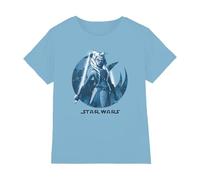 mandarin creative ltd Star Wars Ahsoka Ready Unisex Kids T Shirt Camiseta, Azul Claro, 12-13 años para Niños