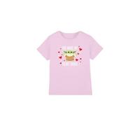 mandarin creative ltd Star Wars You Make My Heart Grogu Girls T Shirt Camiseta, Rosa, 9-10 Años para Niñas