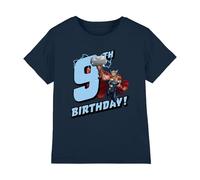 mandarin creative ltd Thor Birthday 9 Unisex Kids T Shirt Camiseta, Azul Marino, 9-10 años para Niños