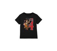 mandarin creative ltd Toy Story Birthday Woody I'm 4 Unisex Kids T Shirt Camiseta, Negro, 3-4 Años para Niños