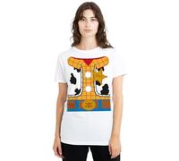 mandarin creative ltd Toy Story Woody Costume - Camiseta para Mujer, Color Blanco, Talla M, Blanco, M