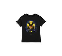 mandarin creative ltd X-Men Retro Wolverine Unisex Kids T Shirt Camiseta, Negro, 3-4 años para Niños