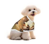 Mandarin Ducks Playing in The Water - Camiseta para perro, ropa para cachorros, chaleco para mascotas y camiseta elástica sin mangas, para perros y gatos, lindos suéteres transpirables, suaves