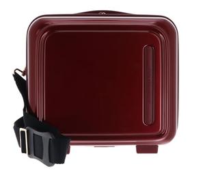 MANDARINA DUCK Bolsa de Maquillaje Logoduck + Metal Beauty Case Red Metal Rojo Oscuro