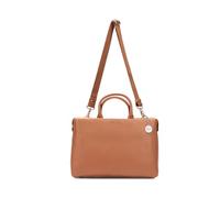 Mandarina Duck Cuero bolso shopper con compartimento para portátil Mellow Urban Handbag Pecan Nut marrón claro