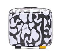 MANDARINA DUCK Logoduck + Printed Beauty Case Moire Negro Blanco