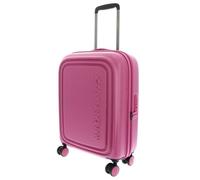 Mandarina Duck LOGODUCK + Trolley Cabin, Color Rojo y Violeta., 40E+1 cm x 20E+1 cm x 55 cm, Linea iconica di policarbonato