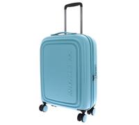 Mandarina Duck Maleta con Logotipo y Ruedas, 40 x 55 x 20/23 (Largo x Alto x Ancho), Azul Turquesa, Talla única, Linea iconica di policarbonato
