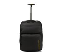 Mandarina Duck Zephyr - Mochila con Ruedas, Negro, 54 Centimeters x 20 Centimeters x 37 Centimeters, Trolley a Due ruote in Tessuto morbido ad Effetto 3D
