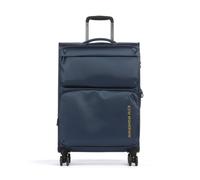Mandarina Duck Zephyr Medium EXP - Carrito con Ruedas, Vestir Azul, 43 cm x 25 cm x 67 cm, Carrito Medio espandibile en Tessuto morbido