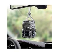 Mandark Bling - Botella de perfume para colgar en el automóvil, colgante de cristal con diamantes de imitación para decoración de espejo retrovisor de vehículo, adorno interior de automóvil con