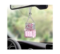 Mandark Bling - Botella de perfume para colgar en el automóvil, colgante de cristal con diamantes de imitación para decoración de espejo retrovisor de vehículo, adorno interior de automóvil con