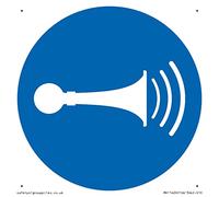 Mandatory: S10 - Señal de bocina de sonido (100 x 100 mm)