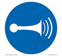 Mandatory: S10 - Señal de bocina de sonido (100 x 100 mm)
